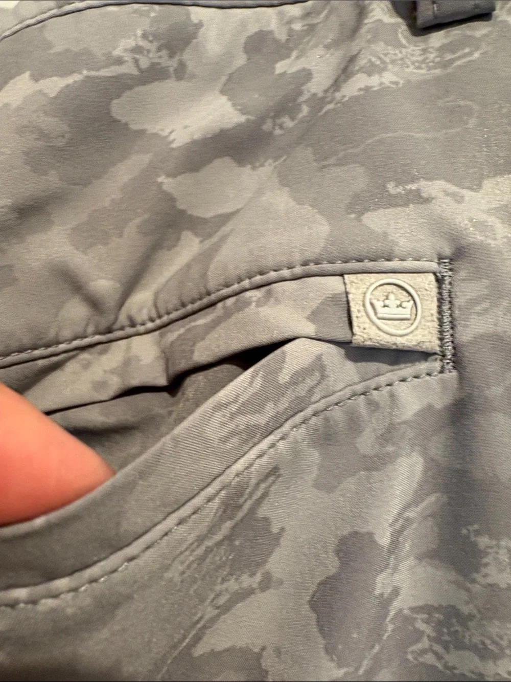 Peter Millar Gray subtle Camo Flat-Front Performance Shorts